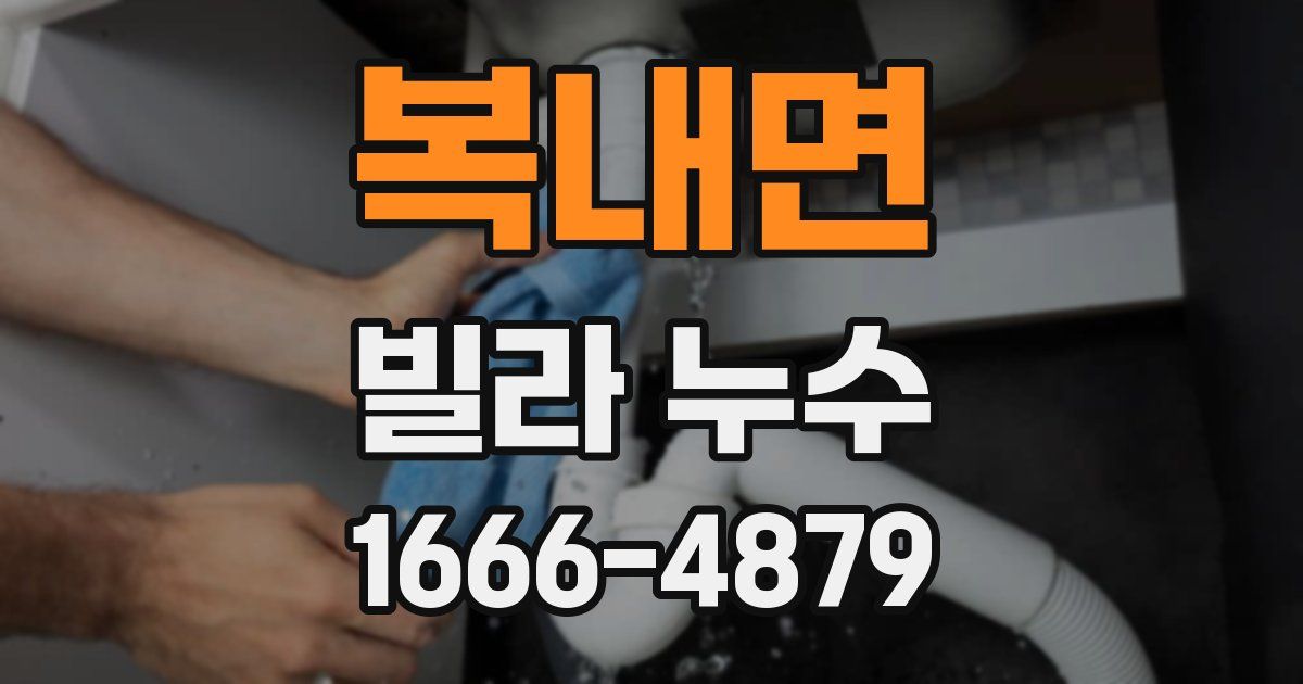 복내면 빌라 누수