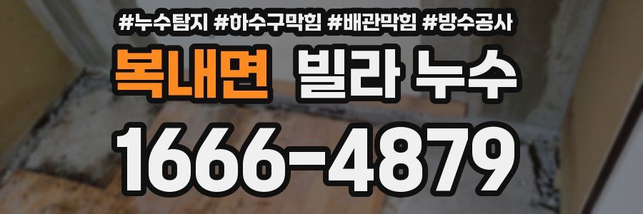 복내면 빌라 누수