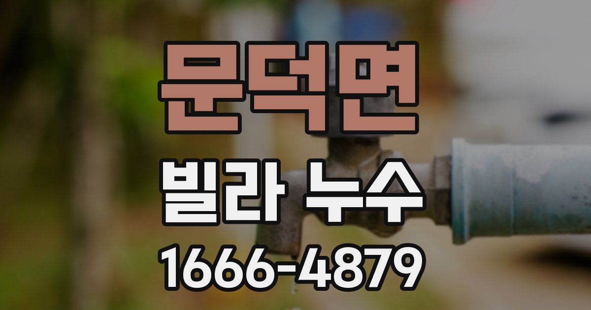 문덕면 빌라 누수