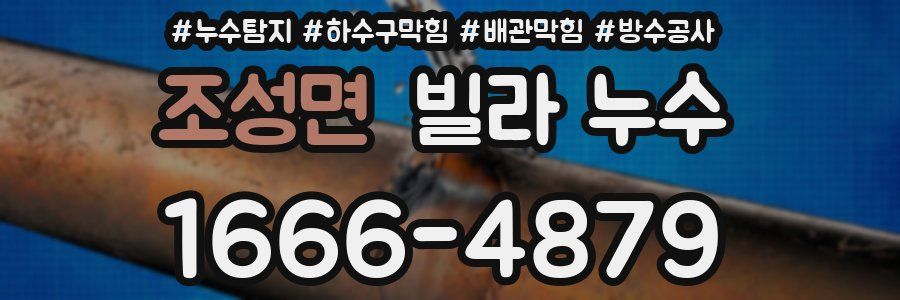 조성면 빌라 누수