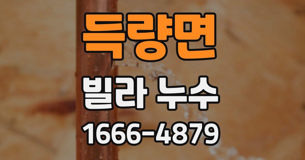 득량면 빌라 누수