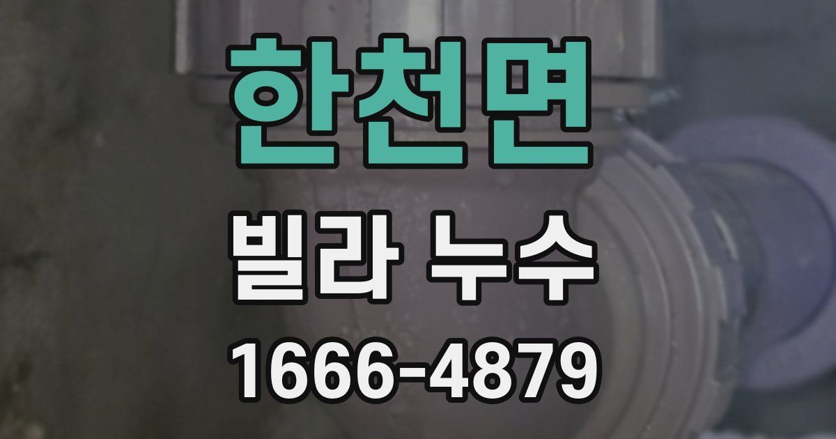 한천면 빌라 누수