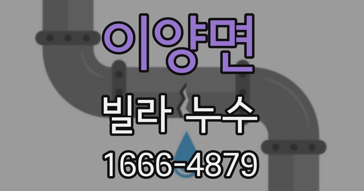 이양면 빌라 누수