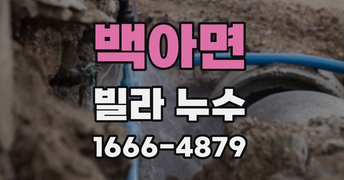 백아면 빌라 누수