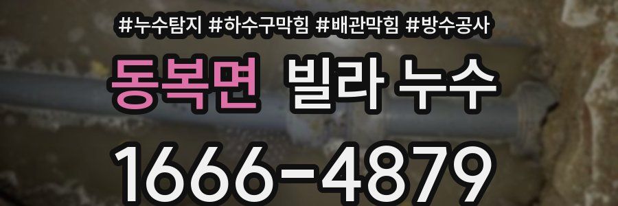 동복면 빌라 누수