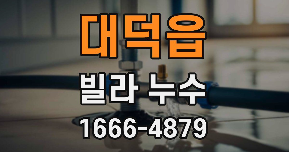 대덕읍 빌라 누수