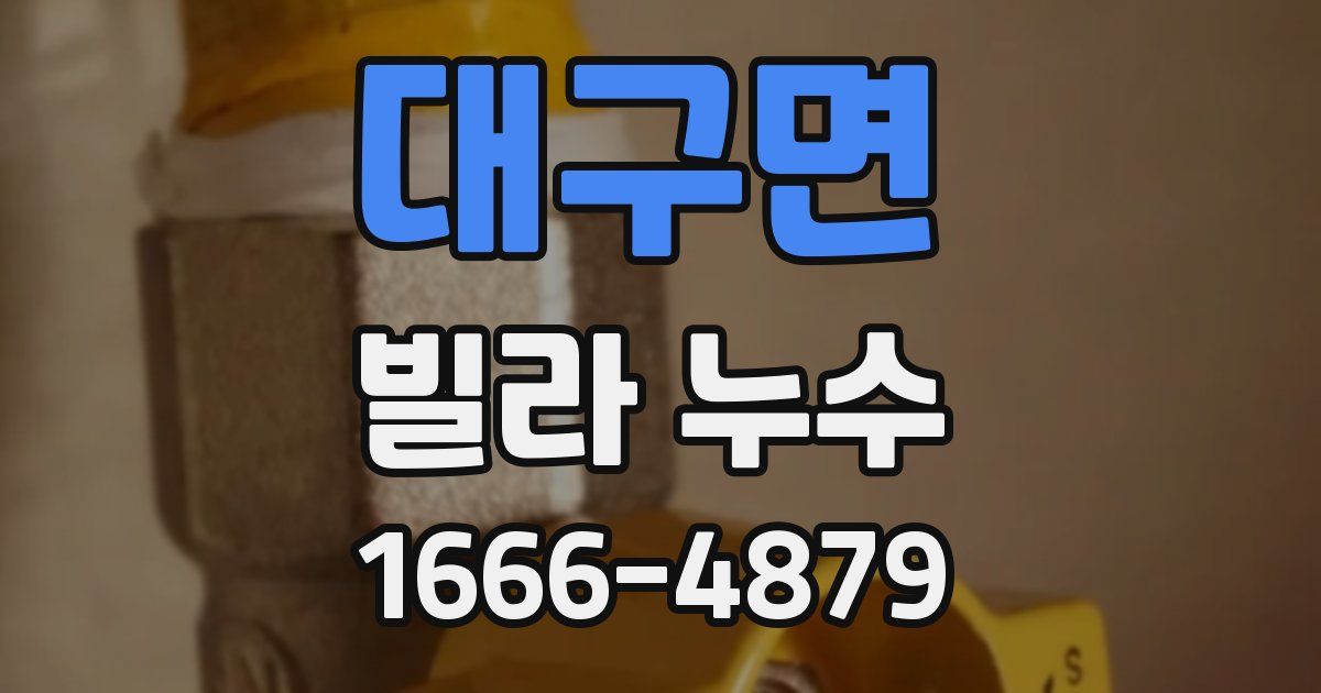 대구면 빌라 누수