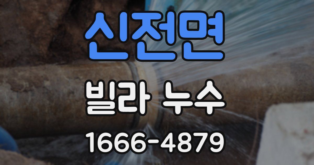 신전면 빌라 누수