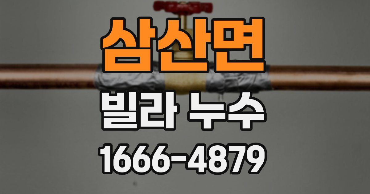 삼산면 빌라 누수