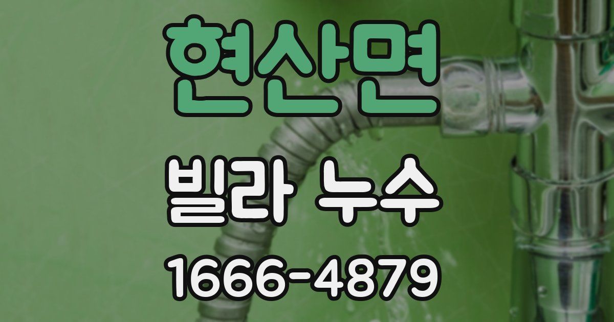 현산면 빌라 누수