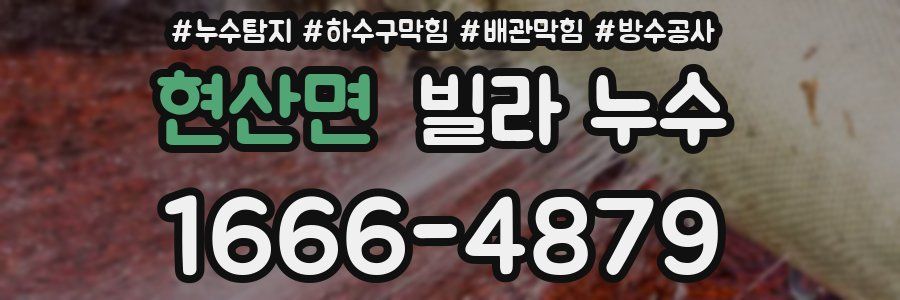 현산면 빌라 누수