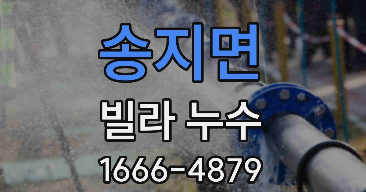 송지면 빌라 누수