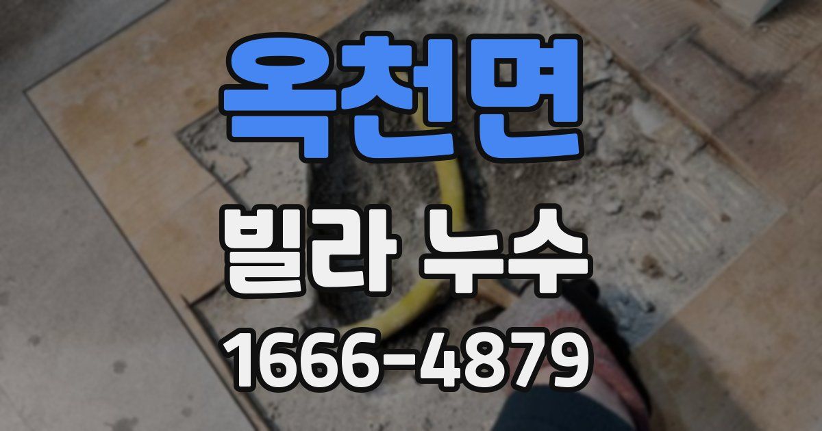 옥천면 빌라 누수