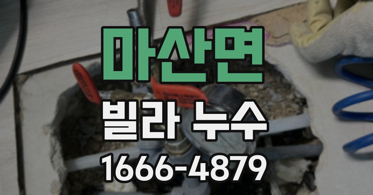 마산면 빌라 누수