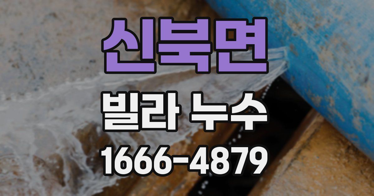 신북면 빌라 누수