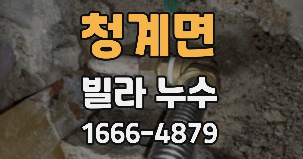 청계면 빌라 누수