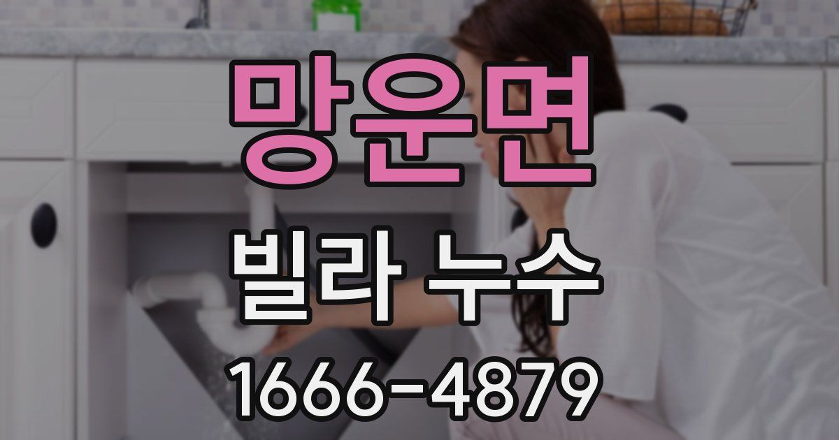 망운면 빌라 누수