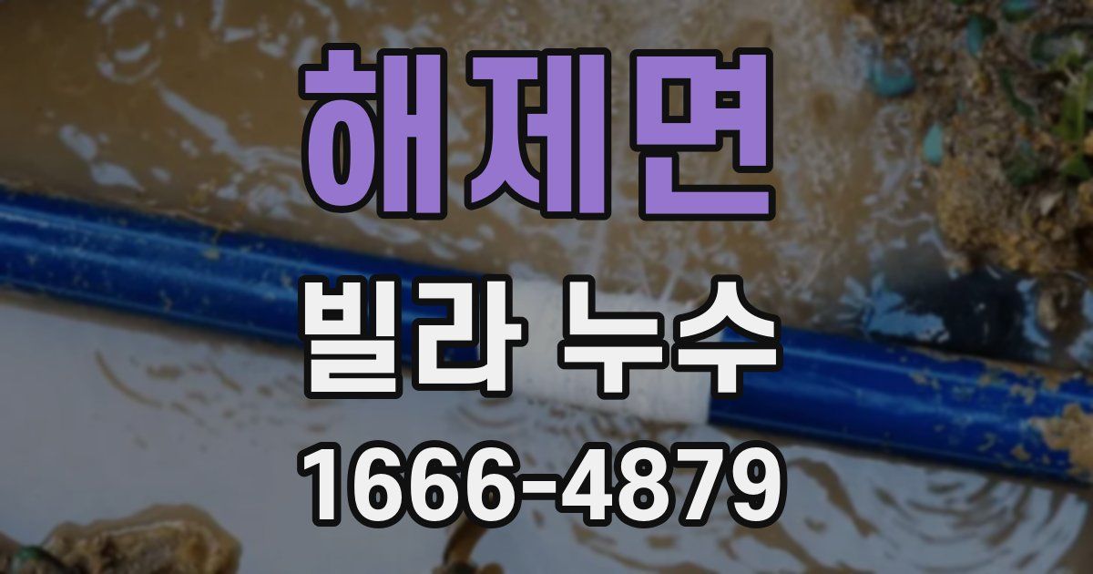해제면 빌라 누수