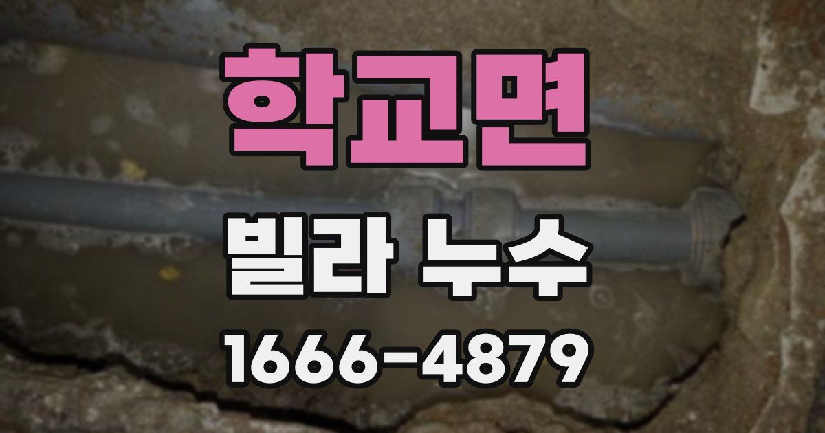 학교면 빌라 누수