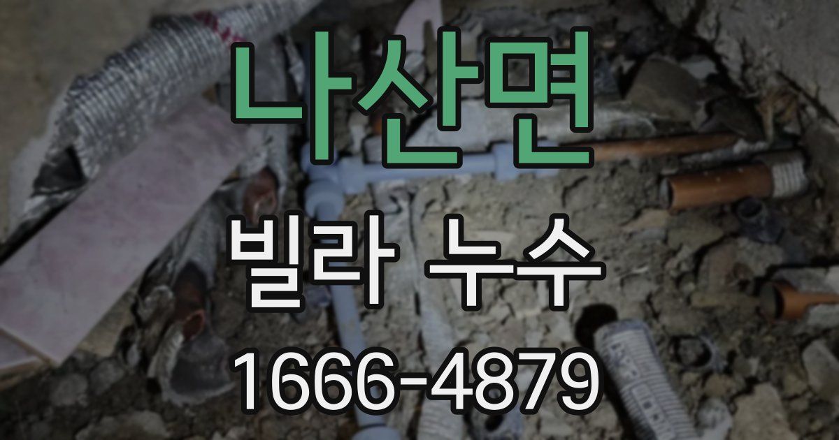 나산면 빌라 누수