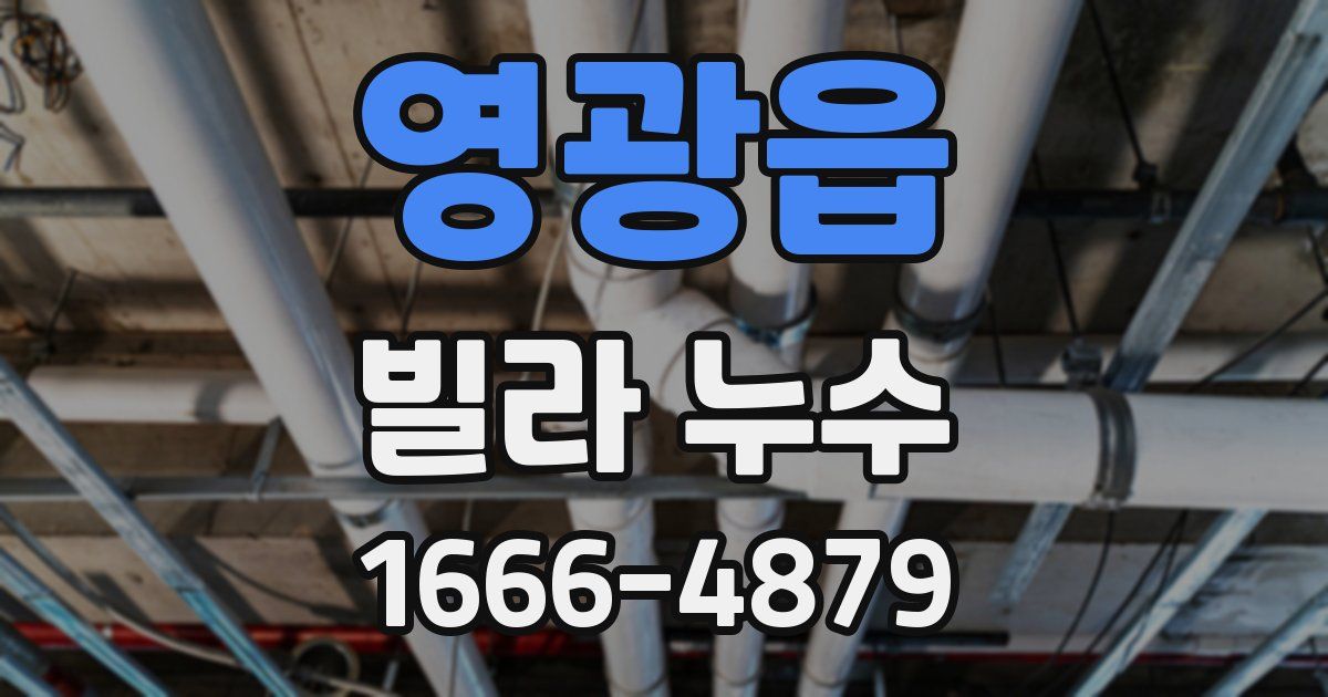 영광읍 빌라 누수