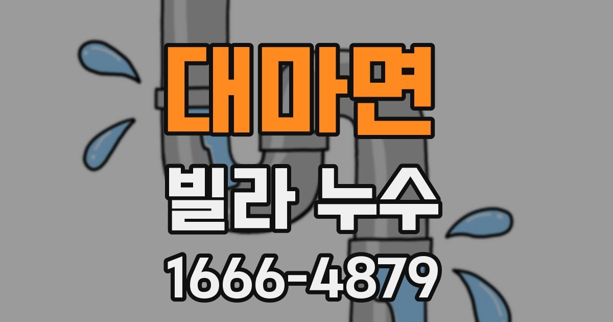 대마면 빌라 누수