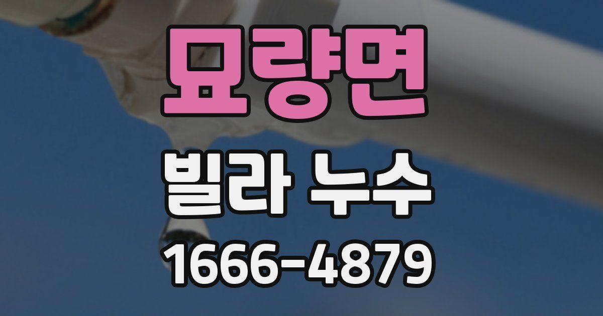 묘량면 빌라 누수
