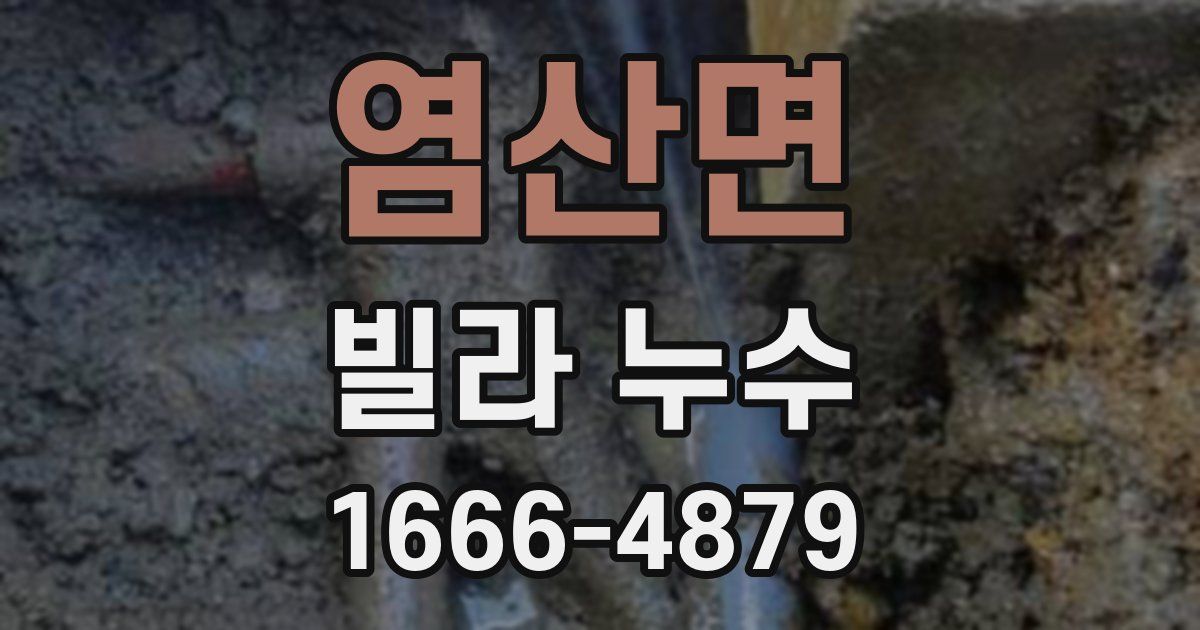 염산면 빌라 누수