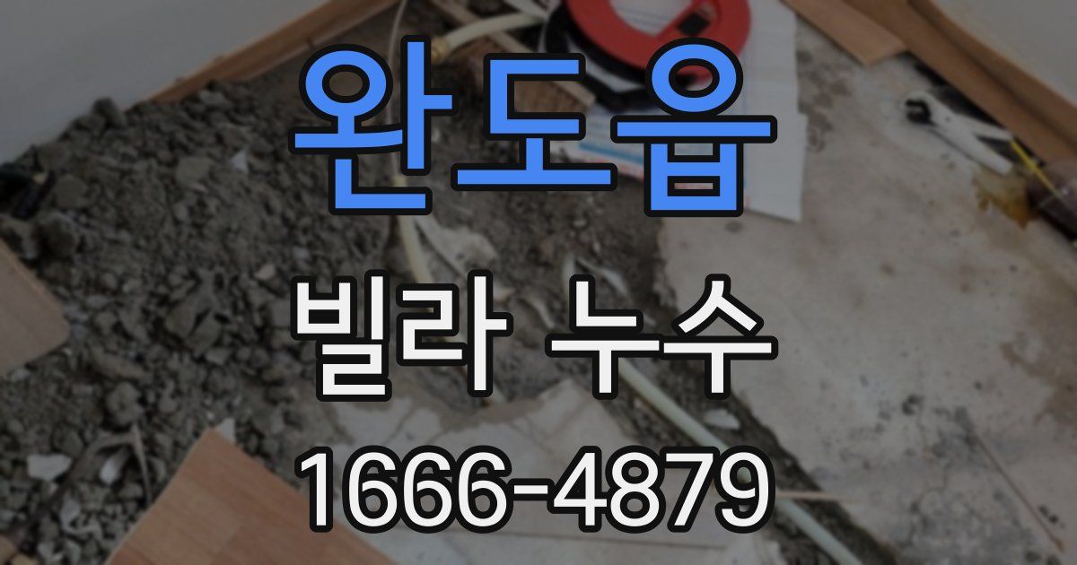완도읍 빌라 누수