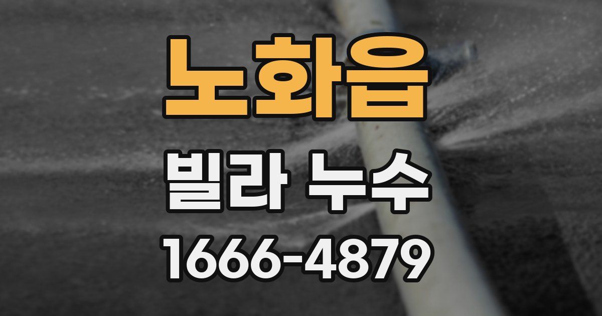 노화읍 빌라 누수