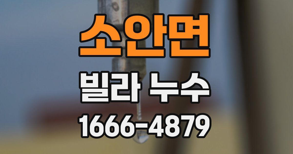 소안면 빌라 누수