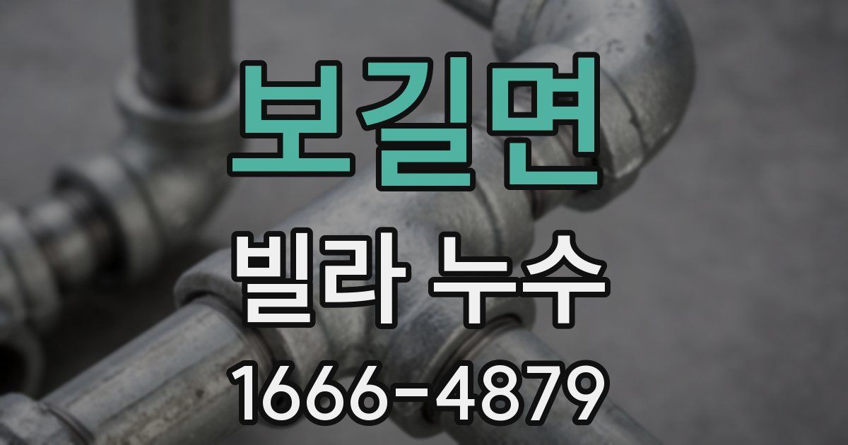 보길면 빌라 누수