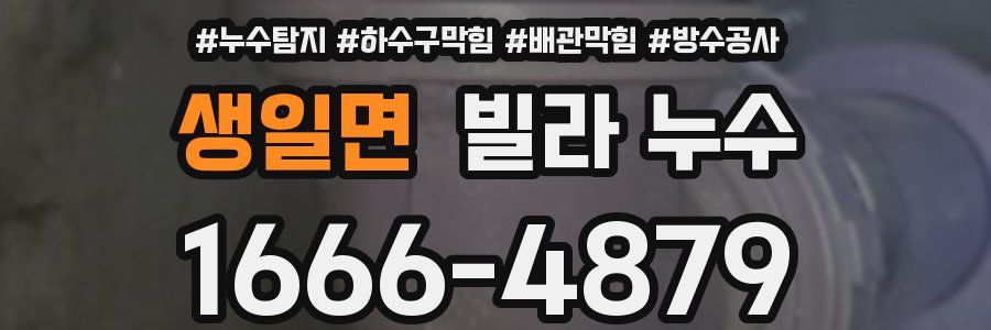 생일면 빌라 누수