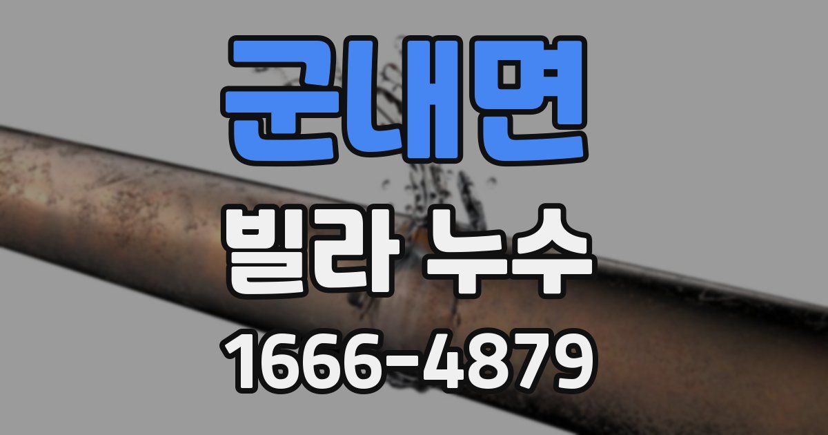 군내면 빌라 누수