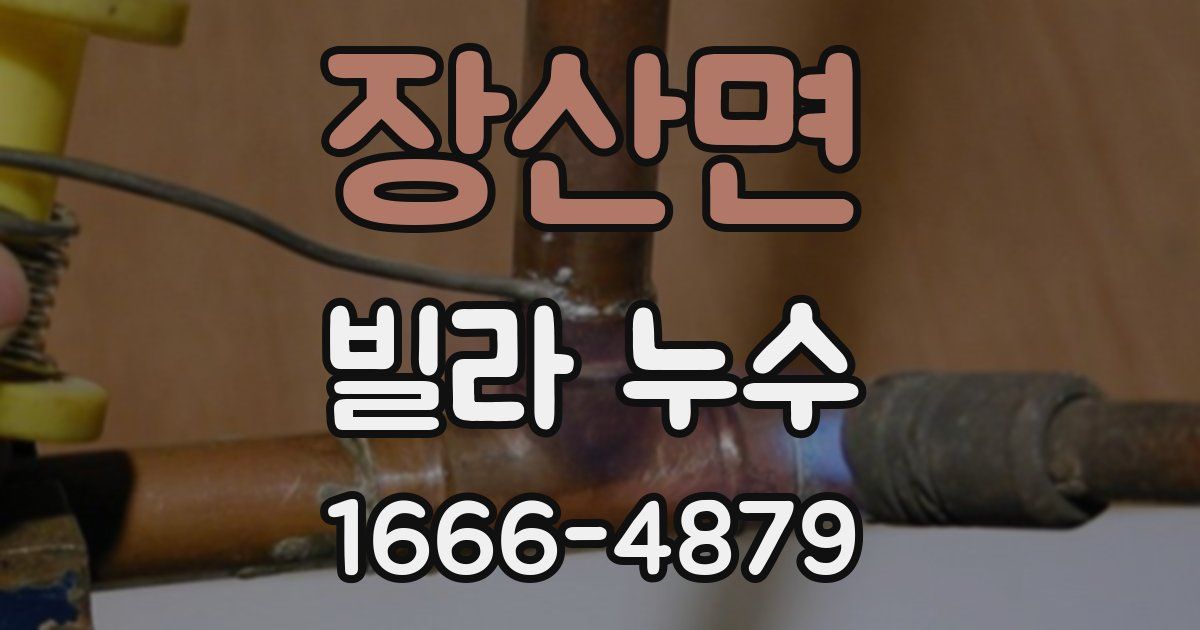장산면 빌라 누수
