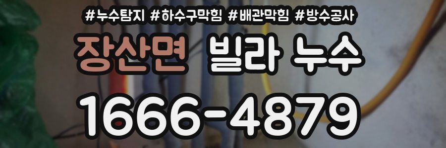 장산면 빌라 누수
