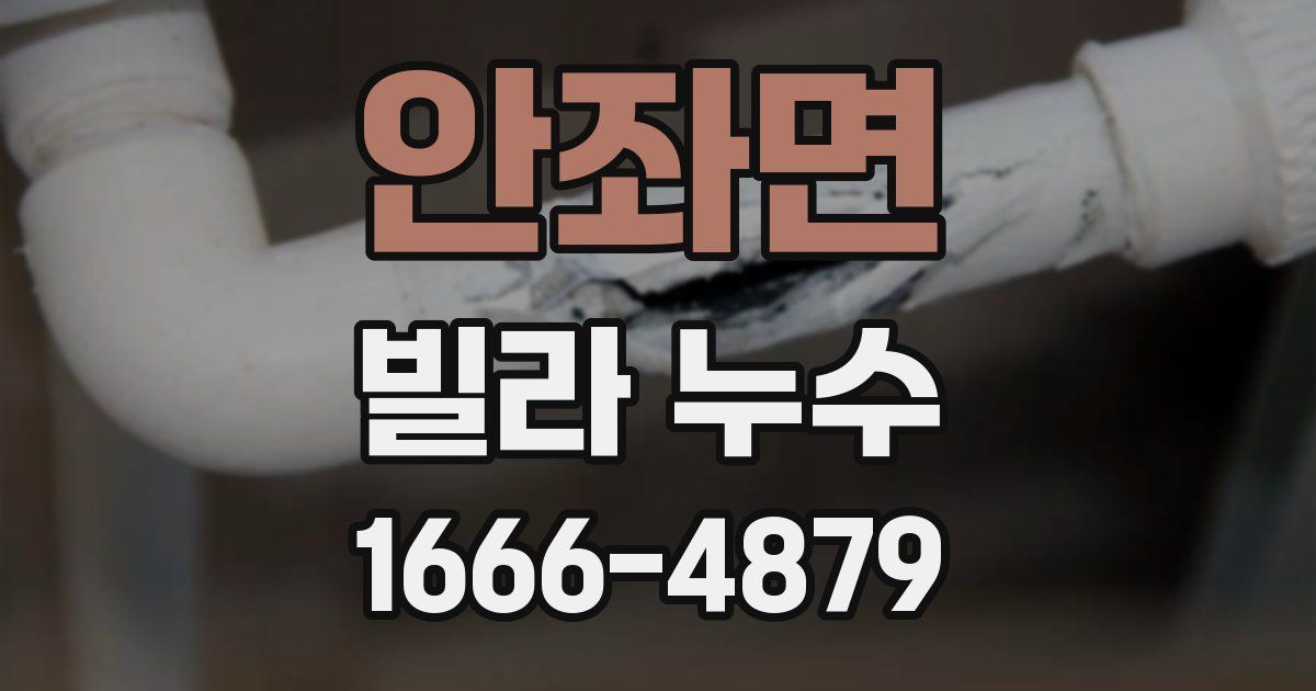 안좌면 빌라 누수
