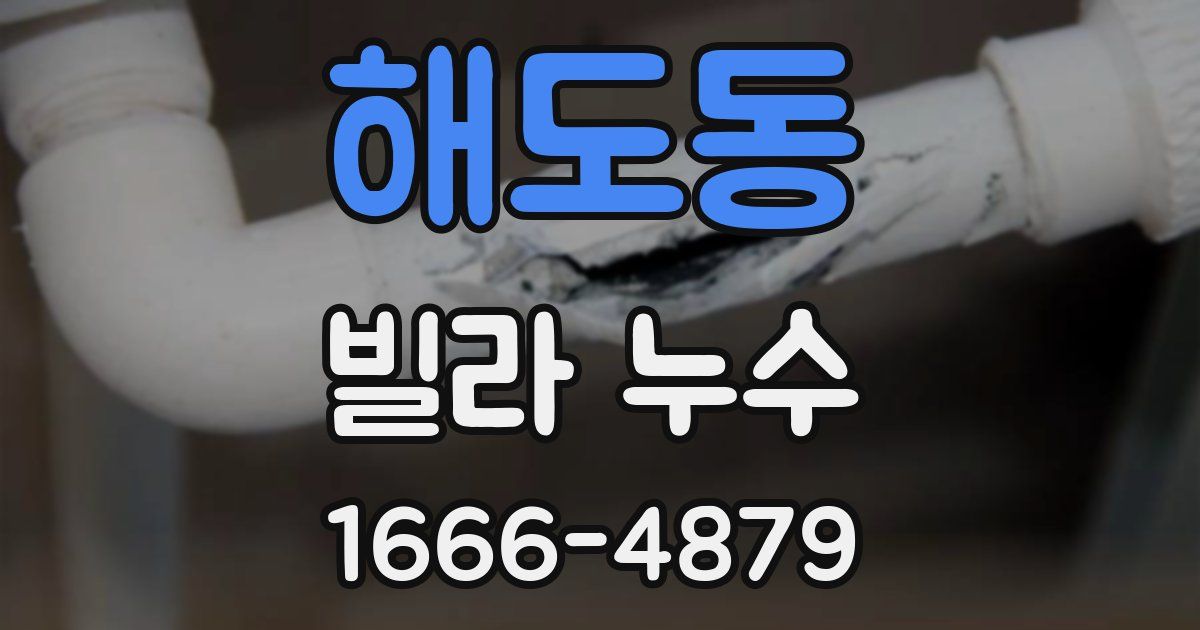 해도동 빌라 누수