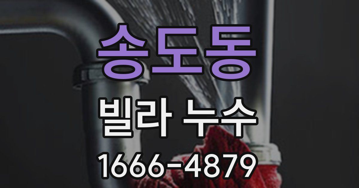 송도동 빌라 누수