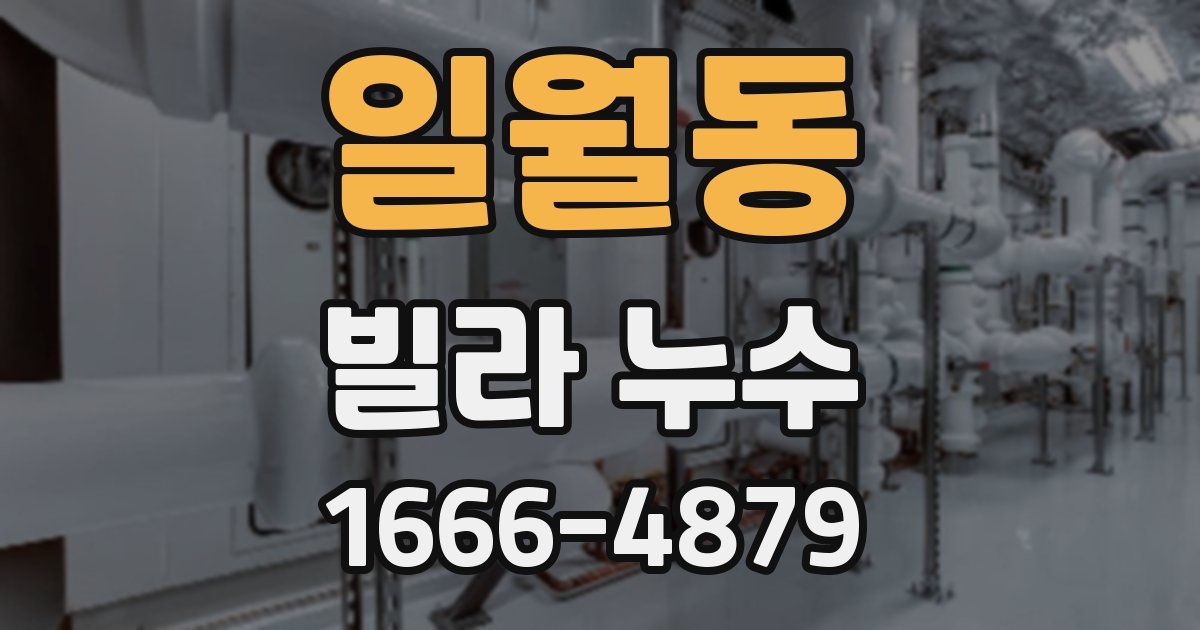 일월동 빌라 누수