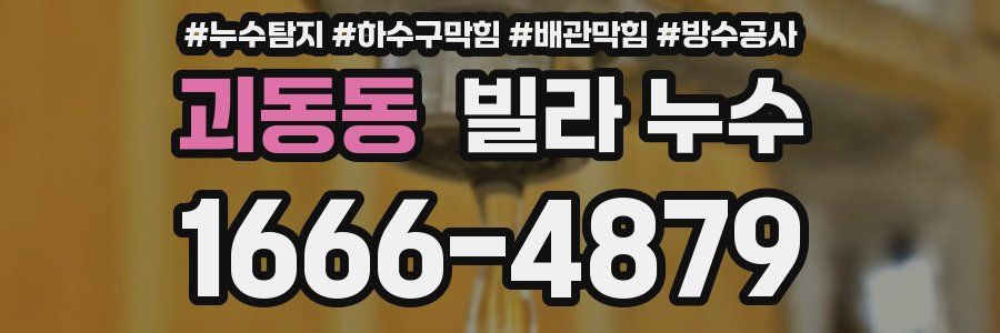 괴동동 빌라 누수