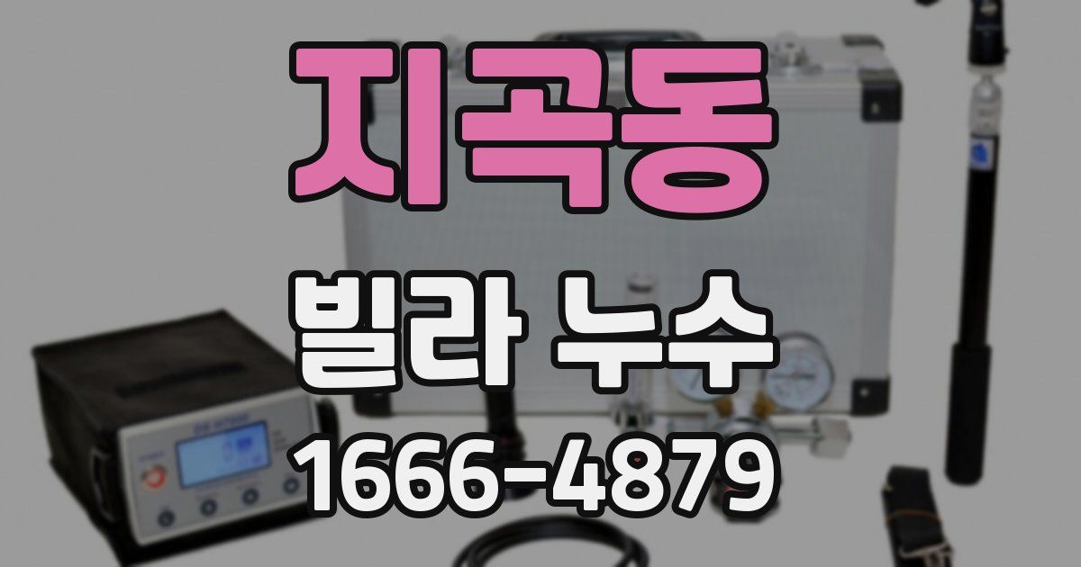 지곡동 빌라 누수