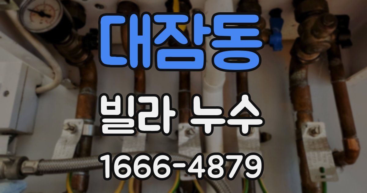 대잠동 빌라 누수