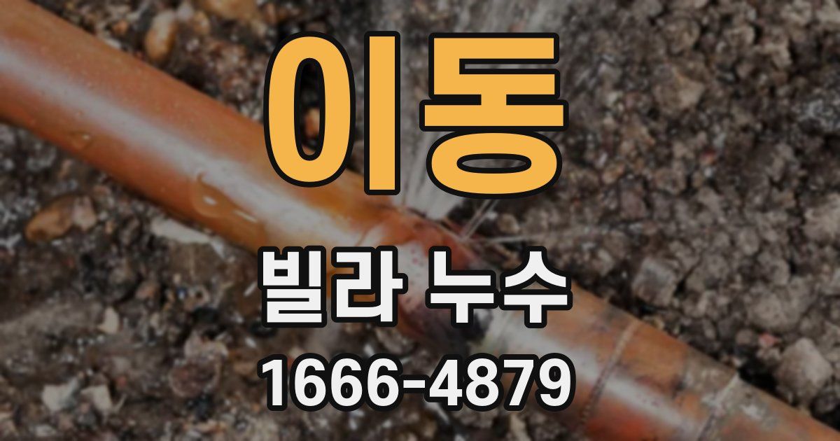 이동 빌라 누수