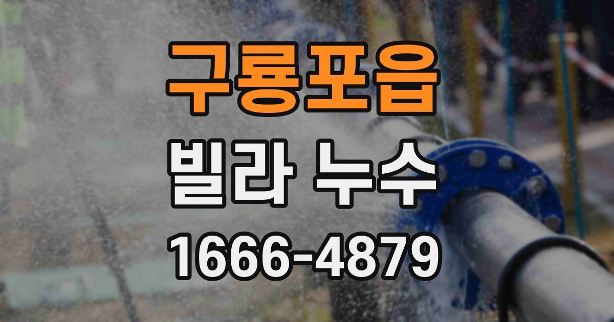 구룡포읍 빌라 누수