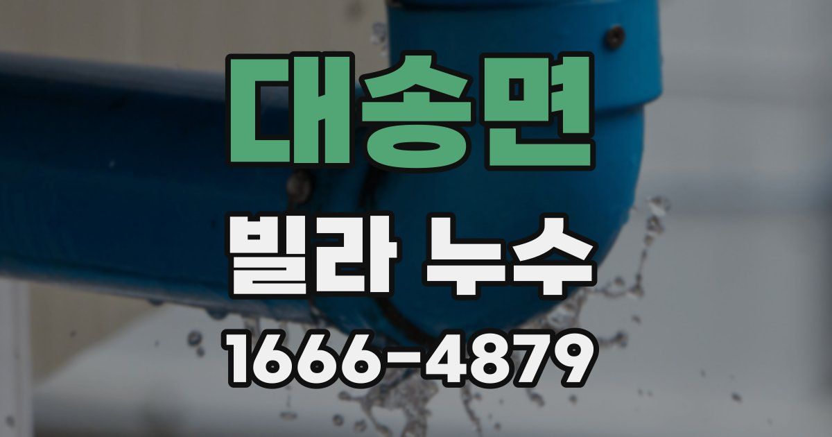 대송면 빌라 누수