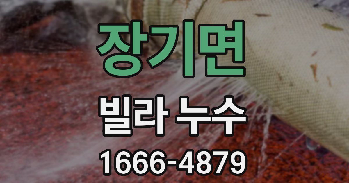 장기면 빌라 누수