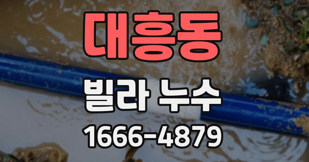 대흥동 빌라 누수