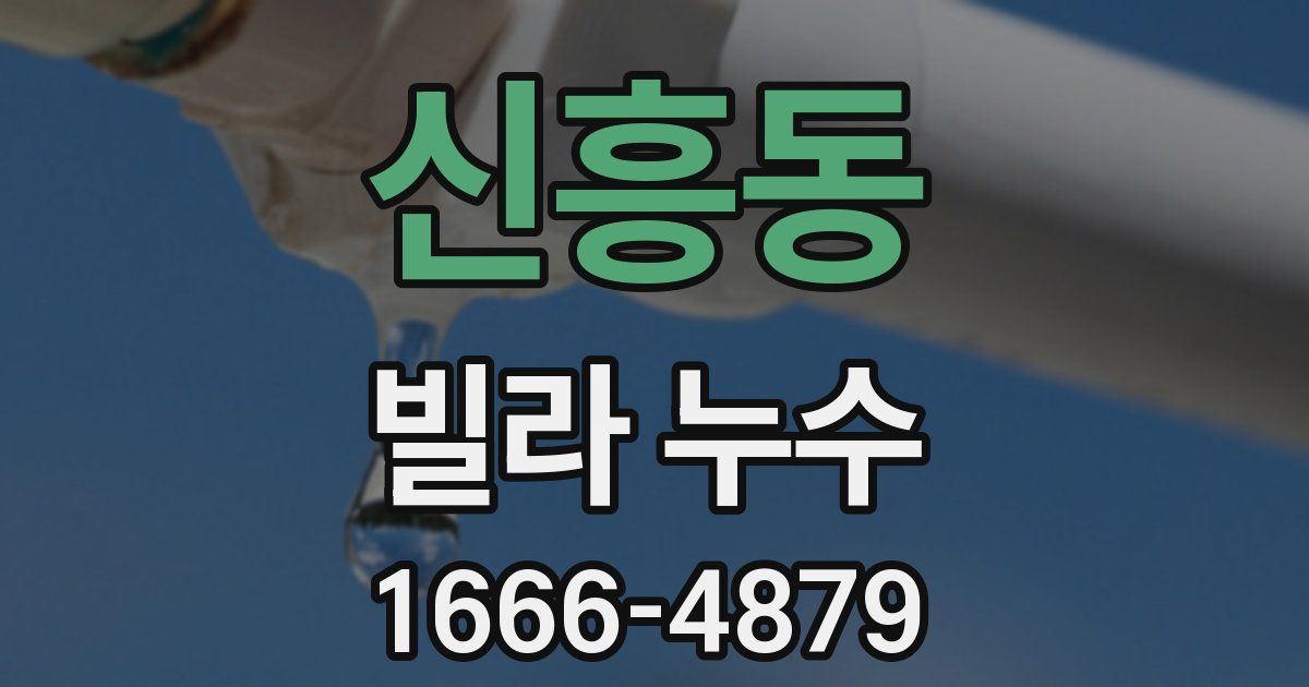 신흥동 빌라 누수