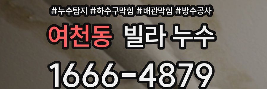 여천동 빌라 누수